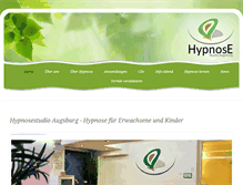 Tablet Screenshot of hypnose-studio-augsburg.de